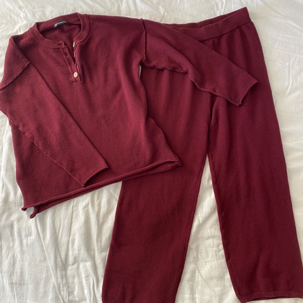 Free People Dupe Knit Sweater and Pants Set